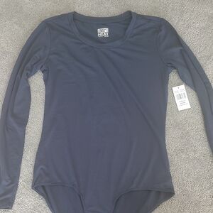 HEAT Long Sleeve Bodysuit in Dark Blue